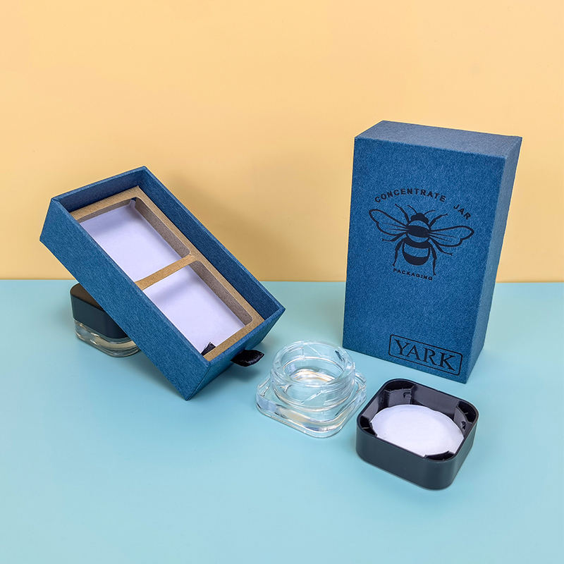 Magnetic Flip 5ml 9ml Concentrate Glass Jars Paper Box