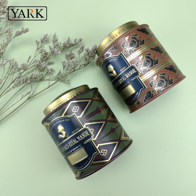 Double Cap Tea Tin Canister